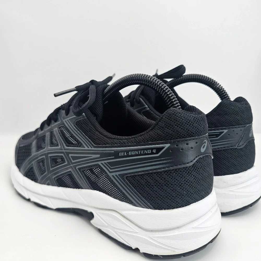 ASICS Gel Contend 4 Black White Running Shoes T765N Womens 7.5 Sneaker